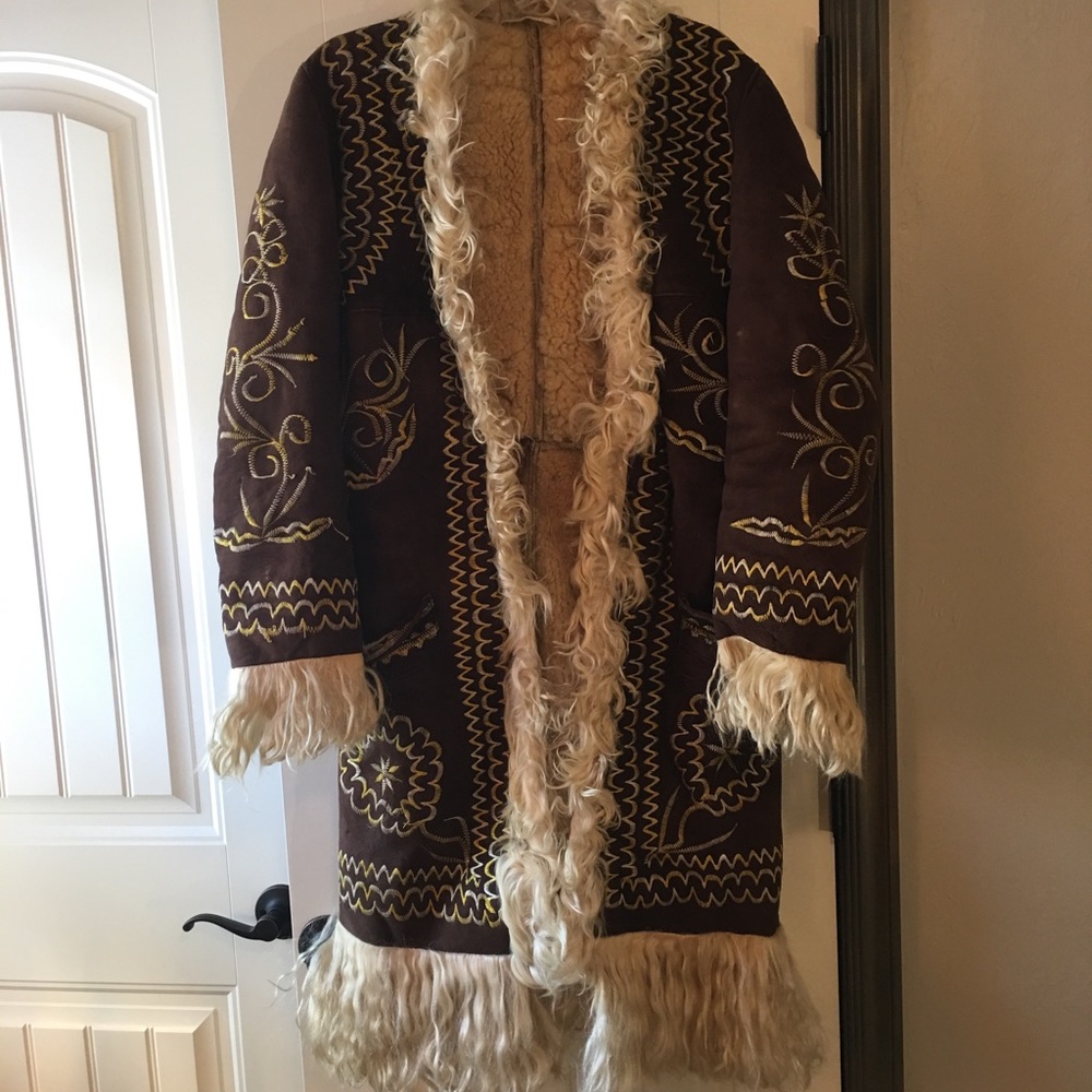 Vintage Embroidered Wool Coat